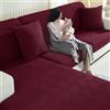 YSTELLAA Copriseduta Divano Elasticizzato, Copri Seduta Divano Antiscivolo, Universale Copridivano Cuscini Separati, Sofa Seat Cover Lavabili(2 Posti, Bordeaux)