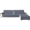 YSTELLAA 100% Impermeabile Copridivano 3 Posti Con Penisola(L 255 CM), Copridivano Angolare Destra/Sinistra Universale Reversibile, Fodere Divano Forma L Antigraffio, Grigio Scuro