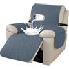 Ystyle Copripoltrona Relax Reclinabile 1 Posto, Copri Poltrona Con Braccioli, Copripoltrona 1 Posto Con Braccioli, Copripoltrone Con Fascia Elastica, Copridivano Reclinabile, Blu Grigio