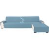 YSTELLAA 100% Impermeabile Copridivano 3 Posti Con Penisola(L 255 CM), Copridivano Angolare Destra/Sinistra Universale Reversibile, Fodere Divano Forma L Antigraffio, Blu Chiaro
