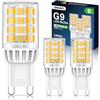 QOJUX Lampadina G9 3.5W 650LM, Equivalente a 50W Lampada Alogena, 2700K Lampadine G9 LED Luce Calda Risparmio energetico, Angolo a fascio 360°, AC 220-240V, Non Dimmerabile, Confezione da 3