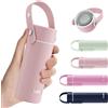 Exllena Borraccia Termica Piccola 200ml con Manico Regolabile- Mini Borraccia Termica con Coperchio in Acciaio Inox - Design Compatto e Portatile - Ideale per Sport, Viaggi e Bambini(Rosa Pastello)