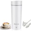 Rauwseul Bollitore Elettrico Portatile 380ml con 4 Livelli di Temperatura, Mini Bollitore da Viaggio in Acciaio Inox per Campeggio, Spostamenti & Biberon, Riscaldamento Rapido 300W, Spegnimento Automatico