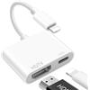 Oliveria Adattatore iPhone HDMI,【Certificato Apple MFI】 iPhone HDMI, Adattatore H-DMI iPhone, Cavo L-ightning H-DMI per iPhone 14/13/12/11/XS/XR/8/7/iPad