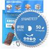 STONE REEF Lama per sega circolare 150 x 20 cm, con adattatore per foro da 20 e 16 mm, compatibile con smerigliatrice angolare di Bosch, Makita ecc. - Lama per sega circolare - per legno e alluminio