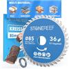STONE REEF Lama per sega circolare 85 x 15 - Acciaio al carbonio, compatibile con legno, laminato, plastica, alluminio e acciaio