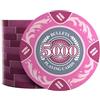 Bullets Playing Cards, 25 Chips Tony per Poker Set, Valore 5000, 14 g, Diametro 4 cm, Colore Rosa
