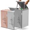 Norggo Borse per raccolta differenziata 40L - Set 3 buste raccolta differenziata per plastica, carta e vetro - Sacchi differenziata colorati con maniglia - Sacchetti e borse differenziata per casa