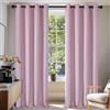 Deconovo Tende Oscuranti per Interni 2 Pezzi 220 CM Altezza, Termiche Isolanti, Anti-Rumore, con Anelli, Ideali per Camera da Letto e Soggiorno, 140x220 CM, Rosa Chiaro