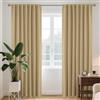 Joydeco Tende Oscuranti per Interni 2 Pezzi L 140 x A 260 CM, Tenda Termiche con Passanti Nascosti per Soggiorno Moderne Cameretta Bambini Camera da Letto Blackout Curtains, Beige