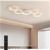 Yuanfenghua Plafoniera a LED, lampada da soffitto dimmerabile con telecomando cambio colore, lampada da soggiorno camera da letto illuminazione moderna a soffitto lampadario, 90cm