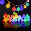 AGOTD - Ghirlanda di 40 lampadine a LED, 5 m, funzionamento a batteria, impermeabile, ideale per la decorazione di camere, balconi, giardino, a Natale o per una festa (multicolore)