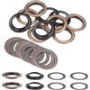 QUARKZMAN 10 Set Occhielli con Rondelle 40mm Kit di Occhielli in Metallo di Rame per Tessuto Tende Cinture in Pelle Scarpe Borse FAI DA TE, Bronzo