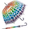 United Colors of Benetton Benetton - Ombrello a campana automatico trasparente - Dip Dye, 105 cm