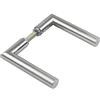 HOPPE 3405185 Coppia di Maniglie Amsterdam, Senza Rosette, in Acciaio Inox Opaco, Adatte per Porte in Vetro,