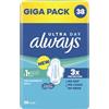 Always Ultra legante da donna, misura 1, normale (38 assorbenti igienici con ali), Giga Pack, sottile e super assorbente, neutralizzante gli odori e protezione dalle perdite