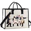 JTOUK Borsa di tela di tela del regalo del teatro musicale della merce musicale del regalo per gli appassionati di musica, Hamcharacter Tenente Eu, 14.96"* 6.7"* 11.81" ,Large