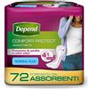 Depend Comfort-Protect Mutande Assorbenti Donna, 72 Mutande per Incontinenza Donna, Protezione Normal Plus, Ultra Assorbenti e Traspiranti