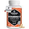 Vitamaze - amazing life Vitamina B Complex Forte +140 Mg de Tutte le Vitamine Gruppo B, 120 compresse per 4 mesi de Vitamina B1, Vitamina B3, Vitamina B6, Biotina, Vitamina B12 e Acido Folico, Qualità Tedesca, Vitamaze®