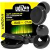 Udivita Tappi per Orecchie Antirumore per Viaggiare Dormire Studiare Insonorizzanti UdiZen -23dB Air - 1 Paio Inserti Auricolari Ergonomici Riutilizzabili Riduzione Rumore SNR 23dB Colore Nero con Custodia