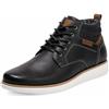 Bruno Marc Scarpe Moto Uomo Classici Lace-Up Boots Suola in Eva Chukka Stivali Uomo Scarpa Casual Stivaletti,Size 40,Nero,Grand-High