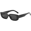 Long Keeper Occhiali da Sole Rettangolari Vintage Donna Aesthetic Retrò Occhiali Quadrati UV400 Protezione per Donna Uomo Ragazza (Nero Grigio)