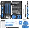 STONE REEF Set di cacciaviti di precisione 122 in 1 con punte magnetiche, mini set di cacciaviti per riparazione di cellulare, PC, laptop, iPhone, PS5, orologi, regalo per fai da te
