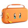 iVoler Custodia Compatibile con Nintendo Switch 2 Modella (2025), Portatile Protettiva Case Rigido da Viaggio per Switch 2 Console Accessori, Custodia Protettiva con Custodia per 12 Giochi - Arancio