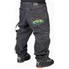 The blueskin Jeans Skate Baggy Uomo - Denim Nero 100% Cotone, Ricamo Tag Rasta, Streetwear Hip Hop Skate Oversize Made in Italy - W 26 IT 40