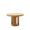 La Forma Tavolo rotondo allungabile Artis in legno massiccio e impiallacciatura in rovere FSC 100% 120 (170) x 80 cm