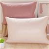 PETTI Artigiani Italiani - Coppia di Federe Cuscino 80x40 cm in Microfibra, Cuscini Arredo Camera da Letto, Divano, Set 2 Fodere Copricuscino, Federa Double Face Cipria Chiaro e Scuro