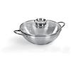 Barazzoni Wok acciaio inossidabile 18/10, Ø28 cm, Capacità 3.75 litri, Coperchio con Polomo Aroma, Made in Italy