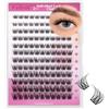 FADLASH Ciglia Finte Ciuffetti 132pcs DIY Cluster Ciglia Ciuffetti 0.07 D Curl Mix 8-16mm Riutilizzabili Ciglia Finte(K001)