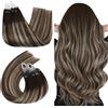 Ugeat Microring Loop Extensions in capelli veri, con micro anelli, extension Remy, extension in capelli veri, biondo cenere, 1 grammo 40 cm 50g