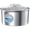 IHOUONE Fontanella per Gatti Acciaio Fontana Gatto: Fontana per Gatti - 2.6L Distributore Acqua Cani - Fontanella Gatto Automatico - Dispenser Acqua Animali - Cascata di Fiori - con Finestre Prospettiche