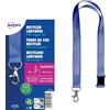 Avery Italia R4828WB-1 - Cordoncino in rPet Riciclato Fantasia Bianco/Blu, 440x20mm, Confezione 1pz - Per Porta Badge in Fiere, Eventi e Conferenze