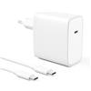 SATURNDOCK Caricatore USB C 100W, Alimentatore Compatibile con MacBook Pro 16 14 MacBook Air 1513 Pollici 2025 2024 2023 2022 2021 2020 2019 M4 M3 M2 M1, Adattatore Caricabatterie con Cavo USB-C 2M 5A (Bianco)