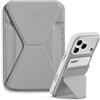 MOFT MagSafe Portafoglio Supporto per iPhone Serie 16/15/14/13 Compatibile con MagSafe, MOVAS Pelle Vegana Supporto Magnetico per Telefono con 3 Angoli di Visione, 2 Porta Carte (Cemento)
