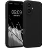 kwmobile Cover per iPhone 16 Custodia - Back Case per Smartphone in Silicone TPU - Protezione Gommata - Nero