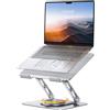 Lamicall Supporto PC Portatile - [360° Rotazione] [Base Migliorata, Più Stabile] Porta PC Alluminio Pieghevole, Altezza & Angolo Regolabile, Ventilato Supporto Ergonomico per Laptop da 10-17,3