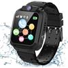 Puhiuyoi GPS Smartwatch per Bambini, Smartwatch Bambini con Telefono, Chat Vocale, Cellulare, SOS, Touchscreen, Fotocamera, Gioco, IP68 Smartwatchper Ragazza e Ragazzo 4-12 Anni Regalo