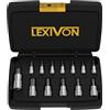 LEXIVON Chiavi Torx per Avvitatore a Batteria, Chiavi a Bussola per Milwaukee, Makita, Chiave Dinamometrica, Inserti per Avvitatore e Chiavi a Cricchetto, 13 Pezzi EU T8 - T60 (LX-143)