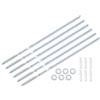 QUARKZMAN 6 Staffe per Mensole Galleggianti Metallo Staffe Nascoste Metallo Staffe Invisibili per Mensole 8 x 300mm (0.3 x 11.8 Pollici) con Viti per Mensole Galleggianti Legno