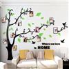 guangmu 3D Albero Adesivi, Fai da te Albero Adesivo da Parete Murali Cornici per Foto Sticker Decorazioni per Soggiorno, Camera da Letto(X Verde Destra,L: 175 * 230CM)