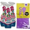 FEI FAN SET PULIZIA: 3x Detergente Multiuso Spray, Il Profumatore Igienizzante Superconcentrato, GEMME DEL BOSCO. Deterge a Fondo, Rimuove Germi e Batteri 750ml + Panno In Lattice SOFT, Formato 30x30
