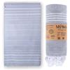 MyStilo Asciugamano per hammam in 100% cotone riciclato, sostenibile e naturale, asciugamano da sauna, telo doccia, asciugamano da bagno, asciugamano da yoga, petrolio, 100 x 200 cm, sultano (grigio