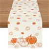 YCOLL Runner Tavolo Autunno 40x100 cm - Tovaglia Autunnale Beige in Lino con Foglie d'Acero, Lavabile e Resistente all'Acqua, per Tavolo Cucina, Interni Esterni, Feste o Decorazioni Autunno