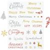 GEBETTER 5 Fogli Adesivi Natalizi Glitterati Stickers Natale Glitter Rossi Oro Argento per Pacchi Pacchetti Artigianati Biglietti Regalo Decorazione
