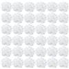 FagusHome 35 Pz Teste Fiore di Ortensia 18CM Artificiale Fiori Artificiali con Steli Fiori di ortensie fintiper la Decorazione (Bianco puro)