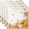 Arquiel Autunno Zucca Retrò Tovaglioli Set di 4, Cotone Riutilizzabili Morbido Tovaglioli di Stoffa da Tavola Perfetto per Feste, Casa, Cucina, Giorno del Ringraziamento Decorare(45×45cm)